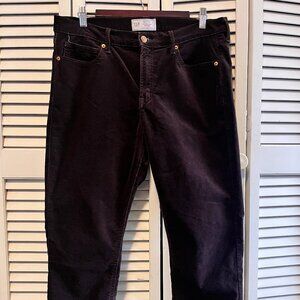 Gap Velvet Pants - Chocolate Brown - Slim Mid Rise